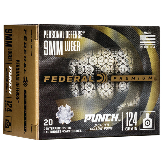 FED PUNCH 9MM 124GR JHP 20/10 - Sale